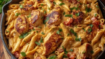 Creamy Cajun Chicken Pasta Skillet
