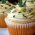 Lemon Thyme Rosemary Cupcakes