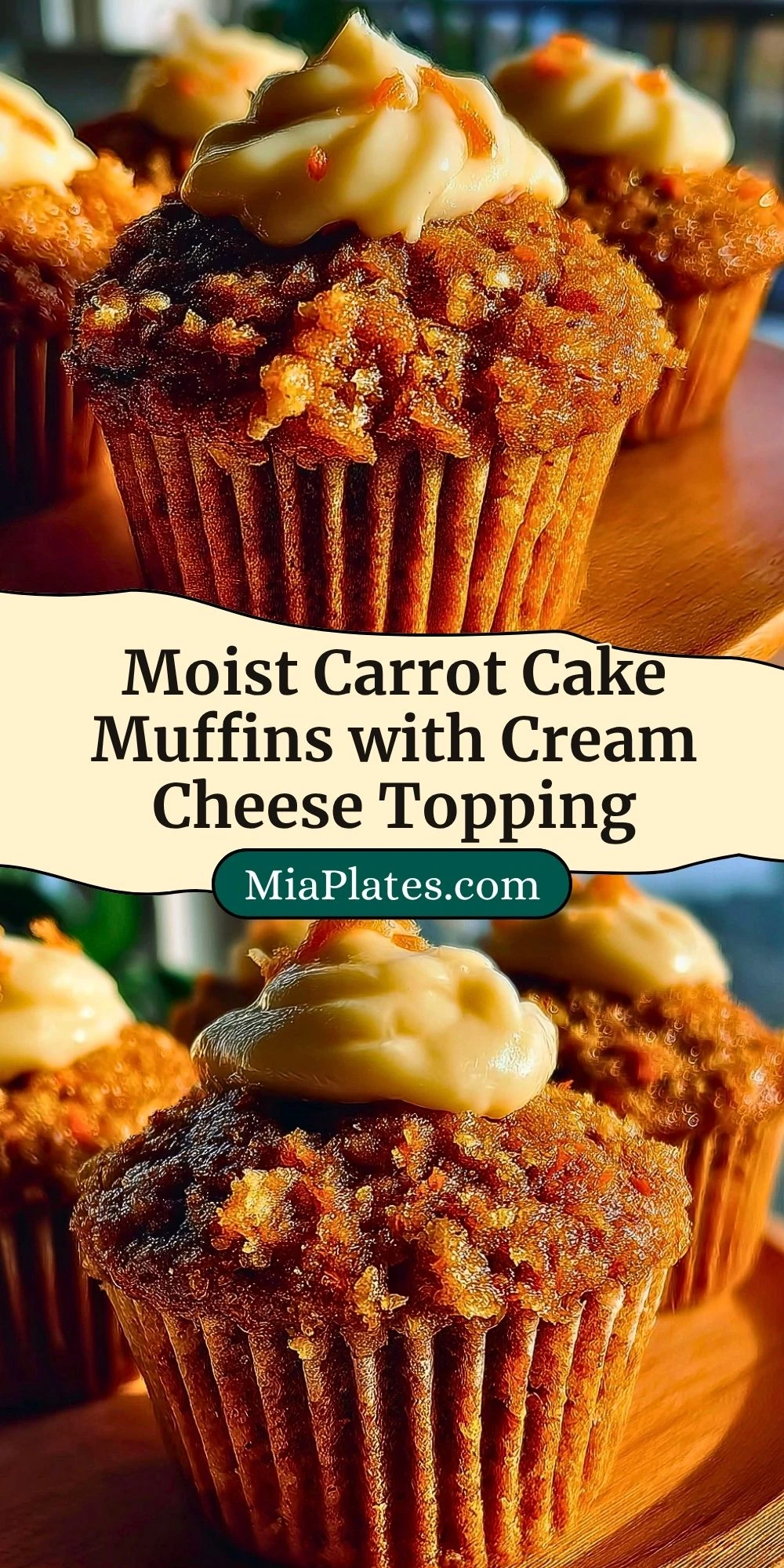 Moist Carrot Cake Muffins with Cream Cheese Topping (3)