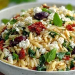 Perfect Orzo Pasta Salad With Feta And Sun Dried Tomatoes