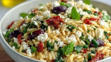 Perfect Orzo Pasta Salad With Feta And Sun Dried Tomatoes