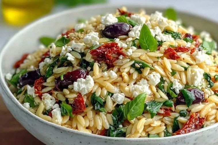 Perfect Orzo Pasta Salad With Feta And Sun Dried Tomatoes