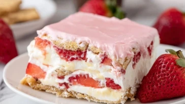 Strawberry Eclair Cake