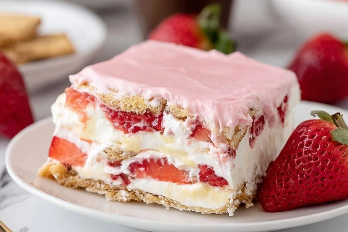 Strawberry Eclair Cake